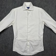 Suitsupply Jort Tuxedo Shirt Mens 38 15 White Egyptian Cotton Extra Slim 3632