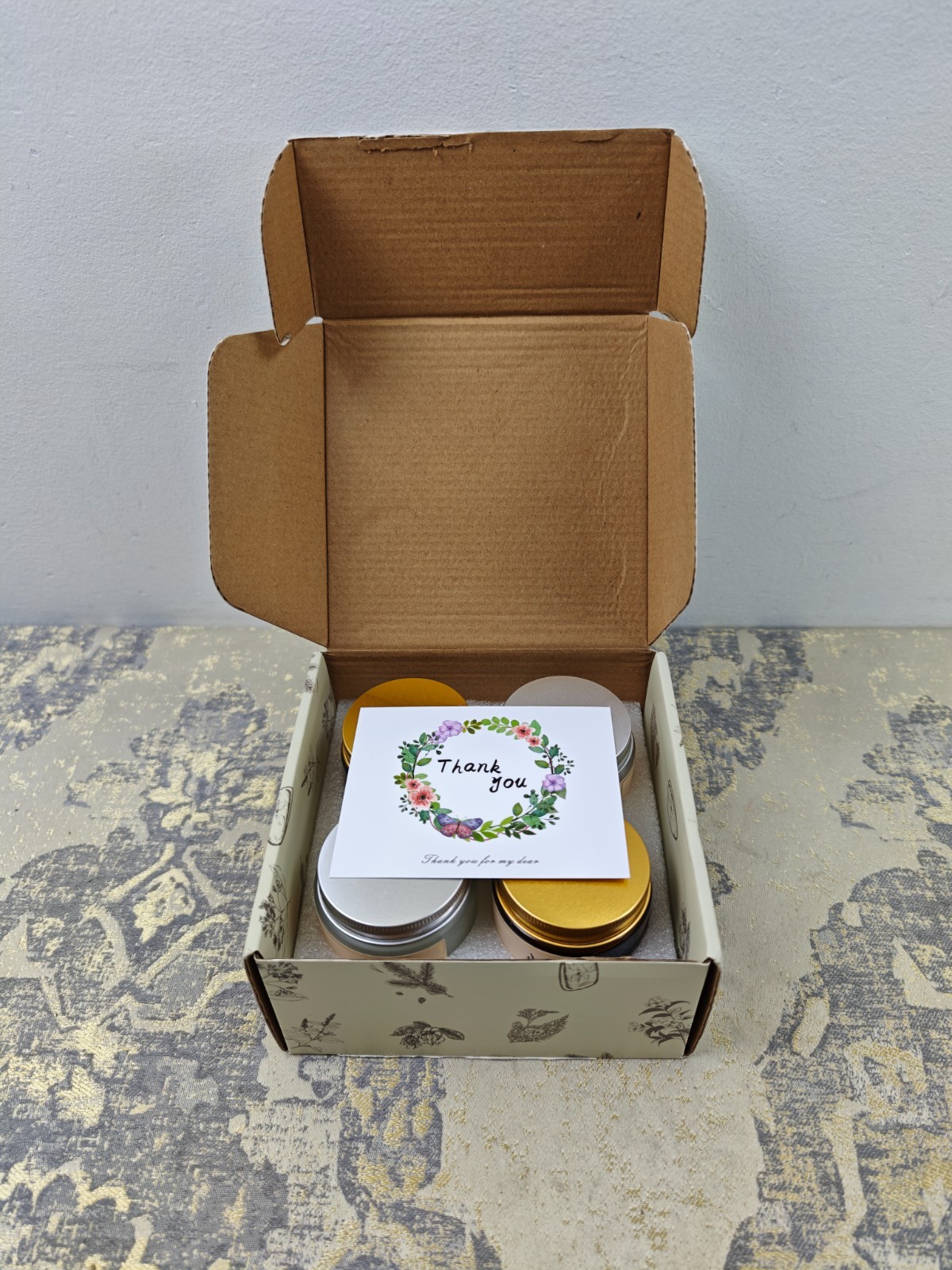 TTRWIN Scented Candles Gift Set, 4 Pack Natural Soy Candles: Jasmine & Ylang Yla