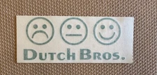  DUTCH BROS Decal Sticker Rare Green Mood EMOJIS Decal!!!
