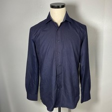 Nine West Men's Medium (15.5 32/33) Slim Fit Long Sleeve Dress Shirt