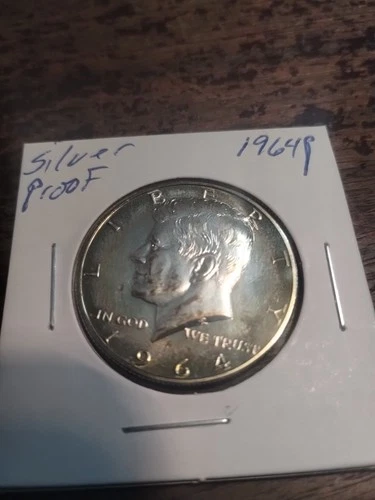 1964 P Silver Proof Kennedy Half Dollar Toned