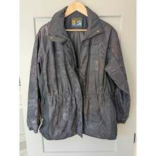 VTG Forresters All Weather Gore Tex Jacket Women's Grey Abstract M Made in USA