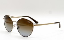 Vogue VO 4023-S 5021T5 Matte Brown Pale Gold Round Sunglasses 56-18-135