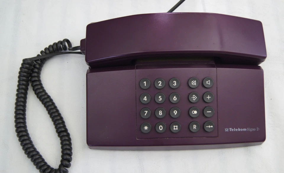 Telekom Signo 2 Tisch Tasten Telefon Violett 90er Vintage - Bild 2 von 3
