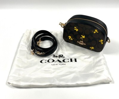Coach X Peanuts Mini Serena Woodstock Crossbody Bag + Dust Cover - Brown Black