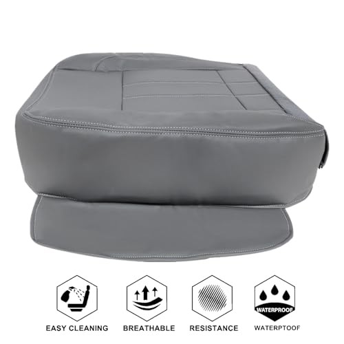 Front Driver Side Bottom Replacement Seat Cover Medium Slate Gray Microfiber - Picture 6 of 7