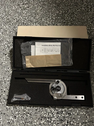 MITUTOYO UNIVERSAL BEVEL PROTRACTOR- 6" Blade 187-904-10 Made In Japan