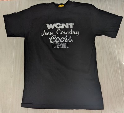 T-Shirt Black L WGNT Country Coors Light Bit the bullet PG's vintage single stch
