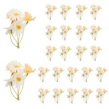 24Pcs Artificial Daisy Flower for Floating Candle Centerpiece, Beige