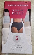 Carole Hochman Ladies' Seamless Brief, 5-pack size M New