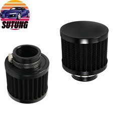 2x Black 35mm Car Air Filter Universal Cold Air Intake Filter High Flow Breather