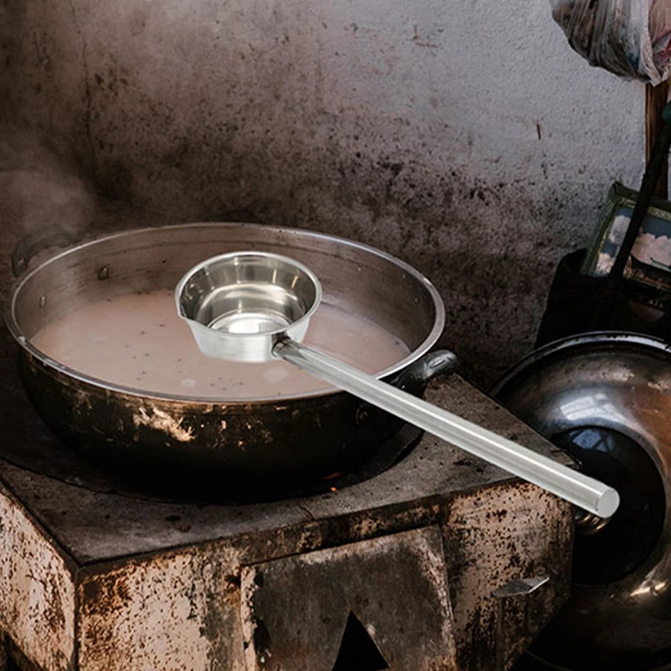  2 Pcs Mestoli Acciaio Inox Mestolo Scoop D'acqua Cucchiaio Da Cucina - Immagine 2 di 4