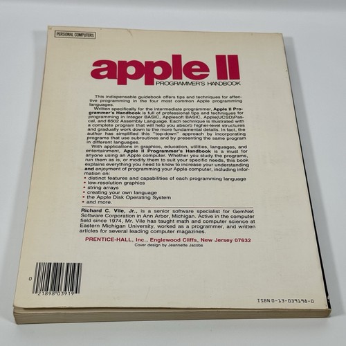 1982 Apple II IIe IIc Programmer's Handbook BASIC Pascal Assembly Language DOS - Picture 8 of 13