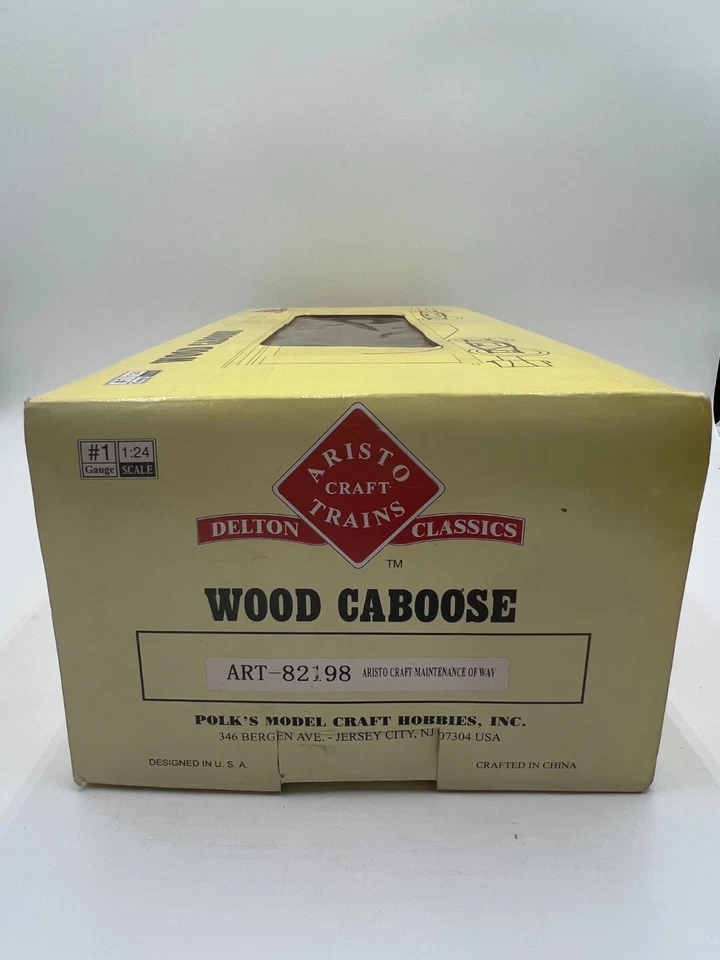 Aristo-Craft Wood Caboose ART-82198 Aristo Craft Maintenance Of Way G Scale New - Image 3 of 4