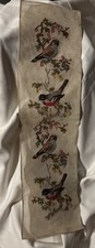 Vtg Completed Needlepoint Birds