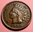 ■ 1906 INDIAN PENNY ONE CENT ☐ Full Liberty