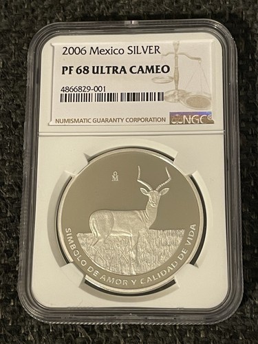 México Silver NGC PF 68 2006 Ultra Cameo. ¡Extremadamente raro!! - Imagen 1 de 2