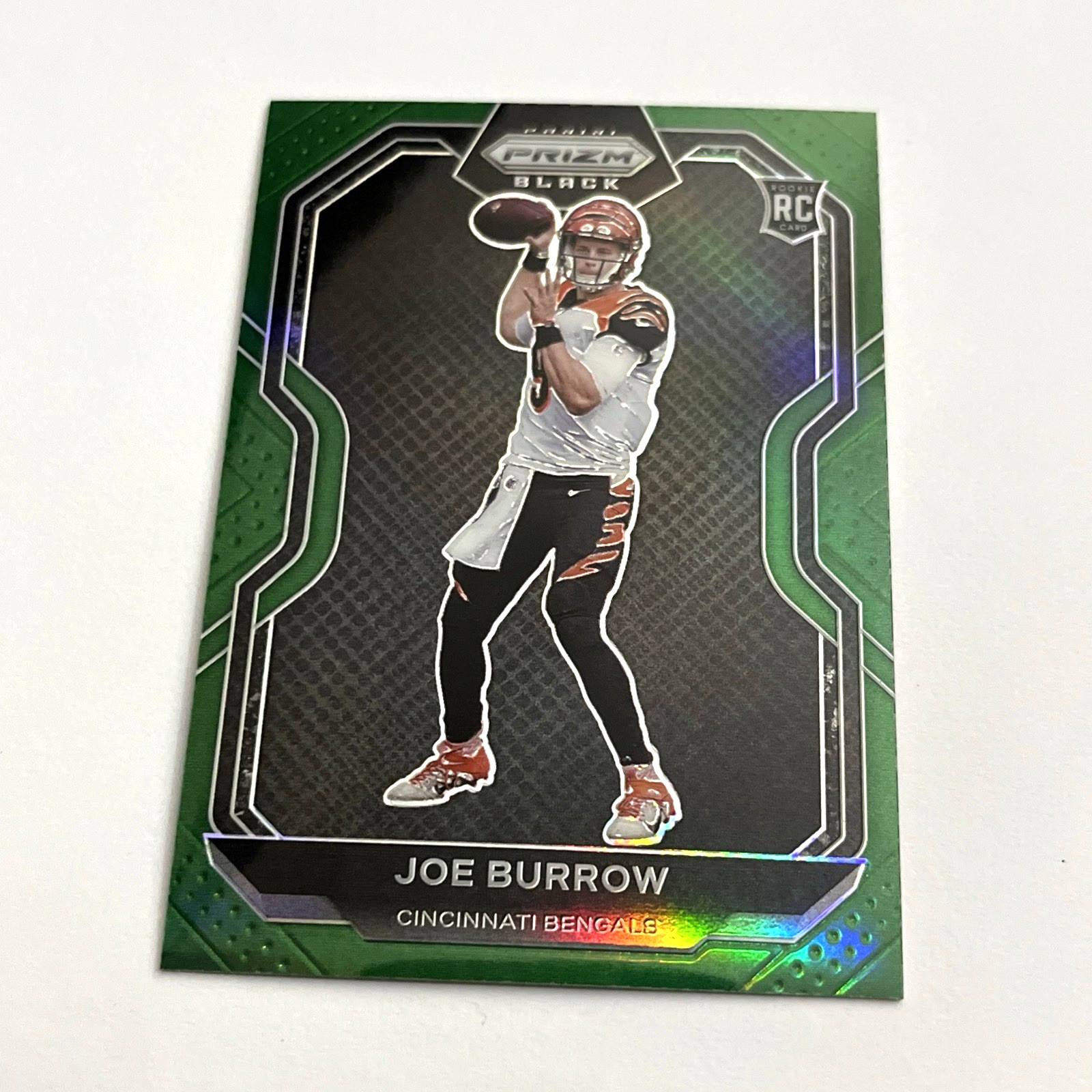 2020 Panini Chronicles - Prizm Black Joe Burrow #PB-1 RC GREEN /49 SP BENGALS