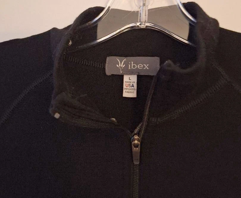 Ibex 100% Merino Wool Half Zip Base Layer Pullover Sweater sz L Made in USA - Image 3 of 4