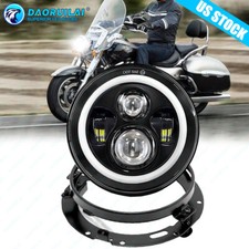 For Kawasaki Voyager 1700 N Vaquero 1700 7inch Led Headlight Hi-low Wbracket