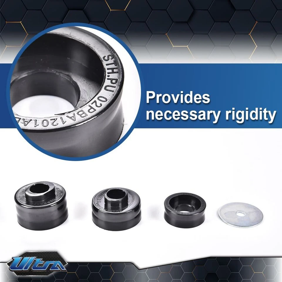 Kit de buje de montaje de carrocería negro apto para 99-17 Ford F250 F350 Super Duty KF04050BK Foto 3 de 4