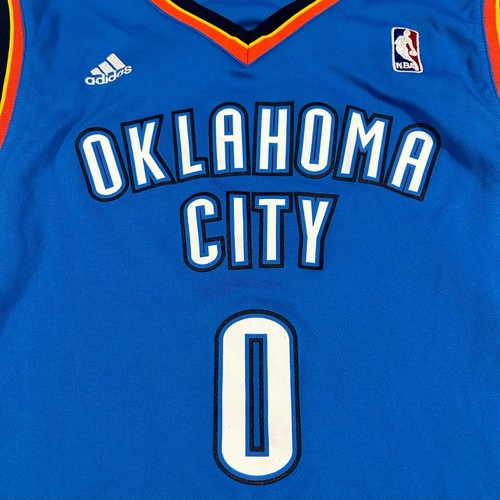 Oklahoma City Adidas Westbrook 0 Basketball Jersey NBA Size L - Picture 3 of 7
