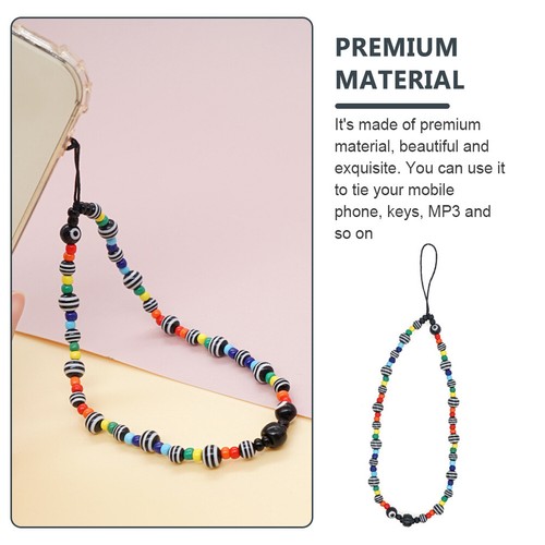 Mobile Phone Chain Lanyard Miss Cellphone Charm Strap Beaded Wrist - Zdjęcie 4 z 12