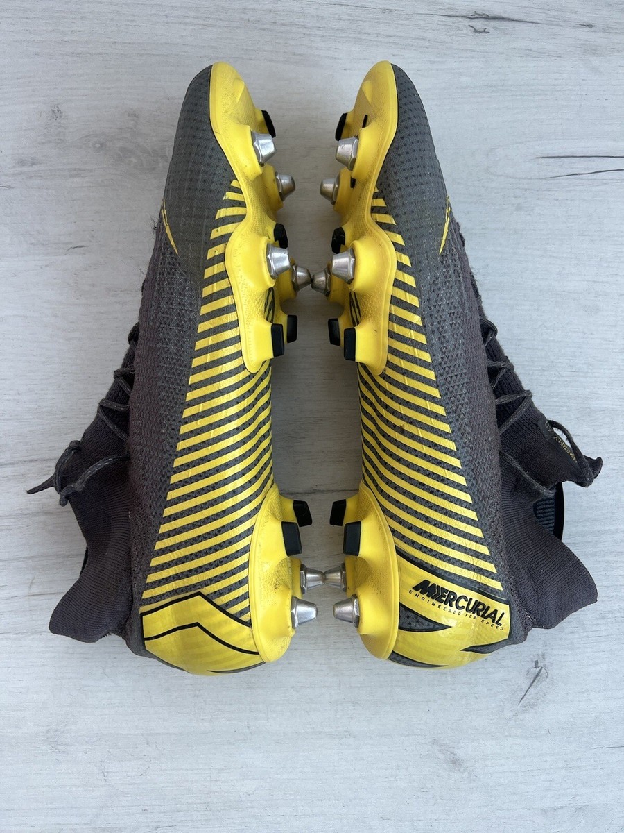 Nike Mercurial Vapor Superfly 6 Elite Gray Yellow Football Cleats