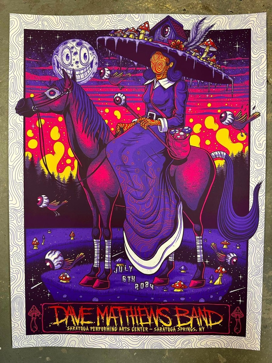 Dave Matthews Band Poster - Saratoga Springs 2024 (SPAC - Mazza