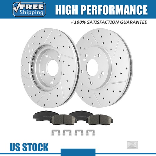 Front Drilled Brake Rotors + Ceramic Brake Pads for Honda Accord Acura TSX CL TL eBay