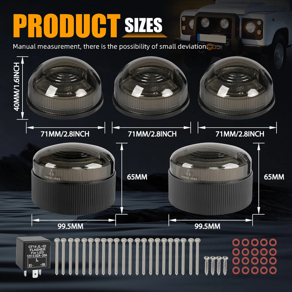 For Land Rover Defender 90/110 Defender Complete Led Headlight Fog Upgrade Kit - Image 2 of 4