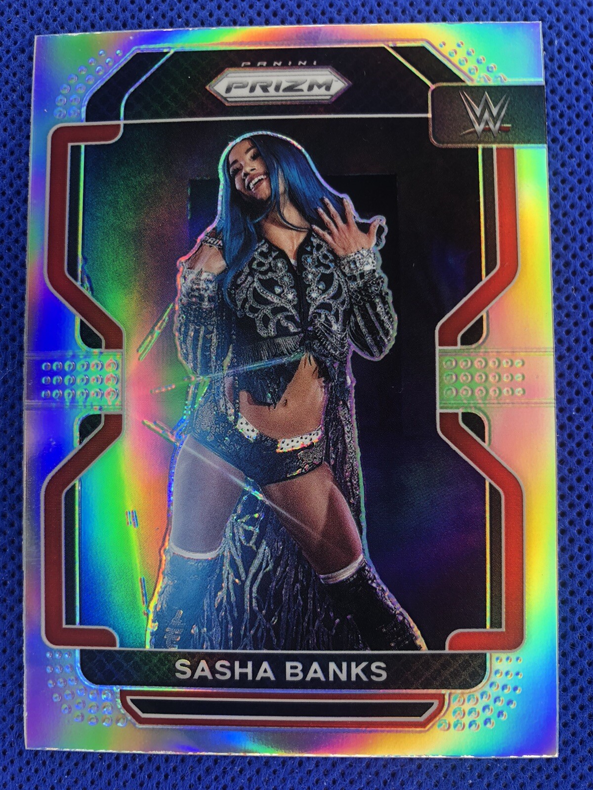 2022 #102 Sasha Banks Panini Prizm WWE Smack Down Silver Prizm