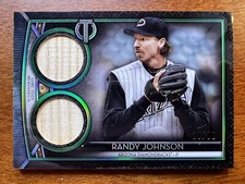 2020 Topps Tribute Randy Johnson Dual Game Used Bat #d 29/99 - Diamondbacks 
