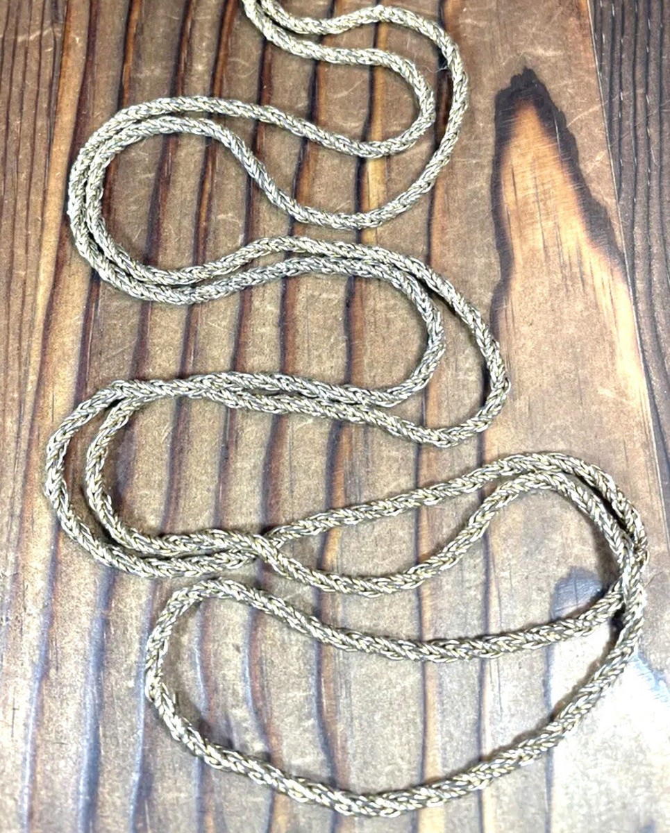 【U LAN】24SS★ [LAN ARCHIVE] Star Twin Rope Necklace 14K Yellow Gold Link Chain Necklace with Twisted Rope