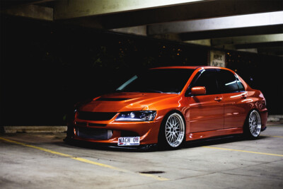 Mitsubishi JDM Passenger Car Orange Decor Art Wall - POSTER 20x30