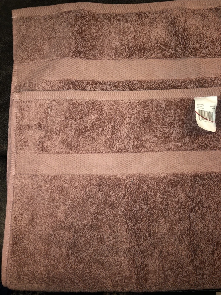 "Nueva toalla de mano de baño Wamsutta malva 100 % algodón turco 16x30"" etiqueta negra" Foto 4 de 4