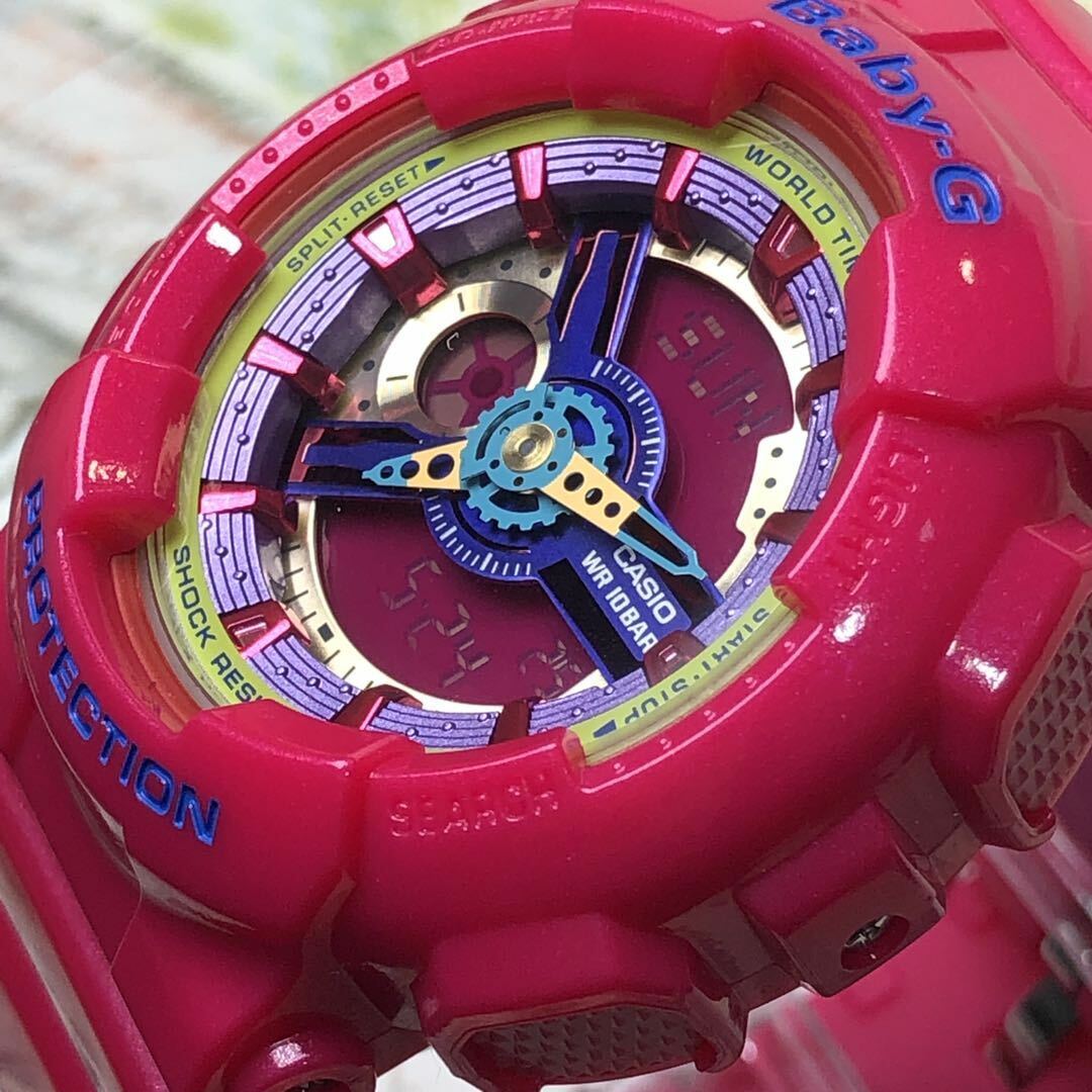 CASIO G-SHOCK BABY-G❤️美品❤️BA-112シリーズピンクモデル Casio BA-112-4A Baby-G Multicolor Dial Pink Resin Multi