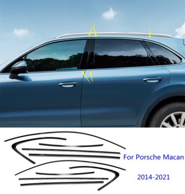 Cayenne Body Kit Stainless Steel Window Trim Chrome Delete Kit For