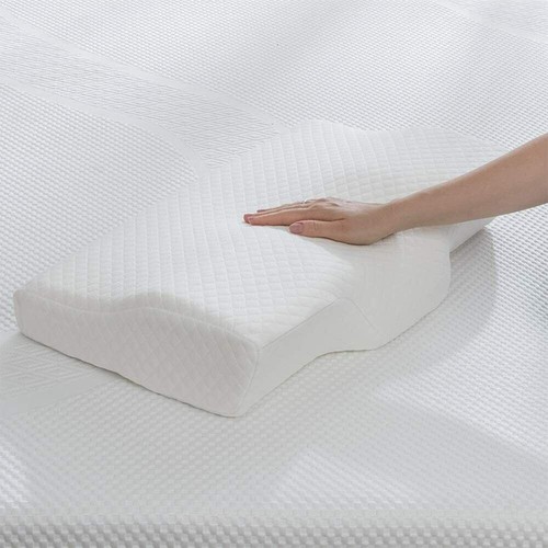 Shredded Cooling Memory Foam Pillow with Washable Removable Cover – White, Queen - Afbeelding 1 van 12