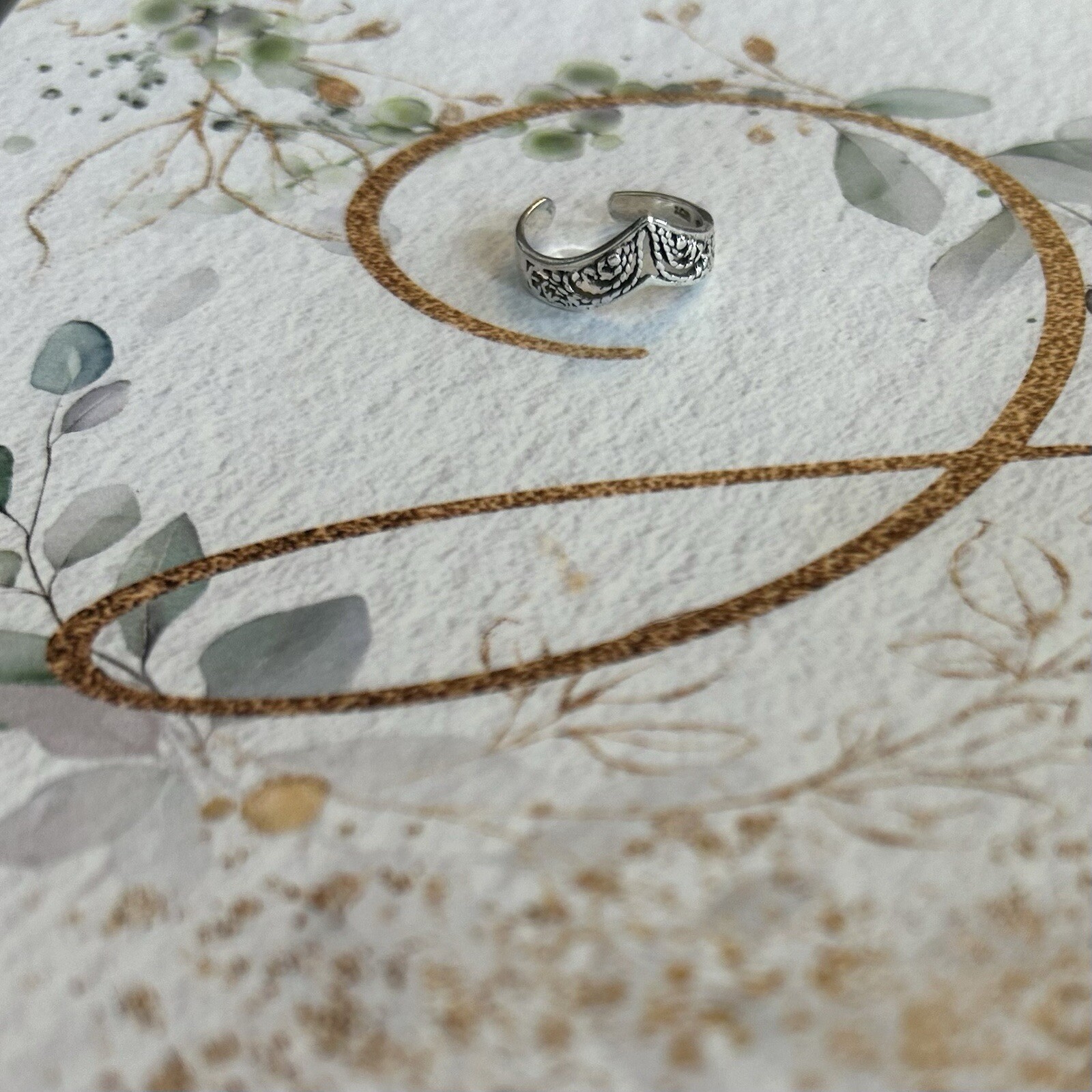 Small Adjustable Sterling Silver Ring - image 1