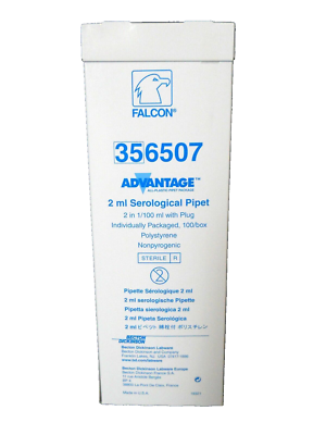 #ad #ad 100 BD Falcon Sterile 2mL Individually Wrapped Serological Pipets 356507 $9.99