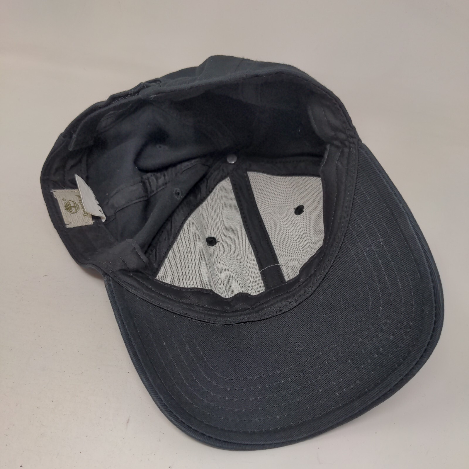 Timberland Leather Patch Strapback Hat Black OSFM… - image 6