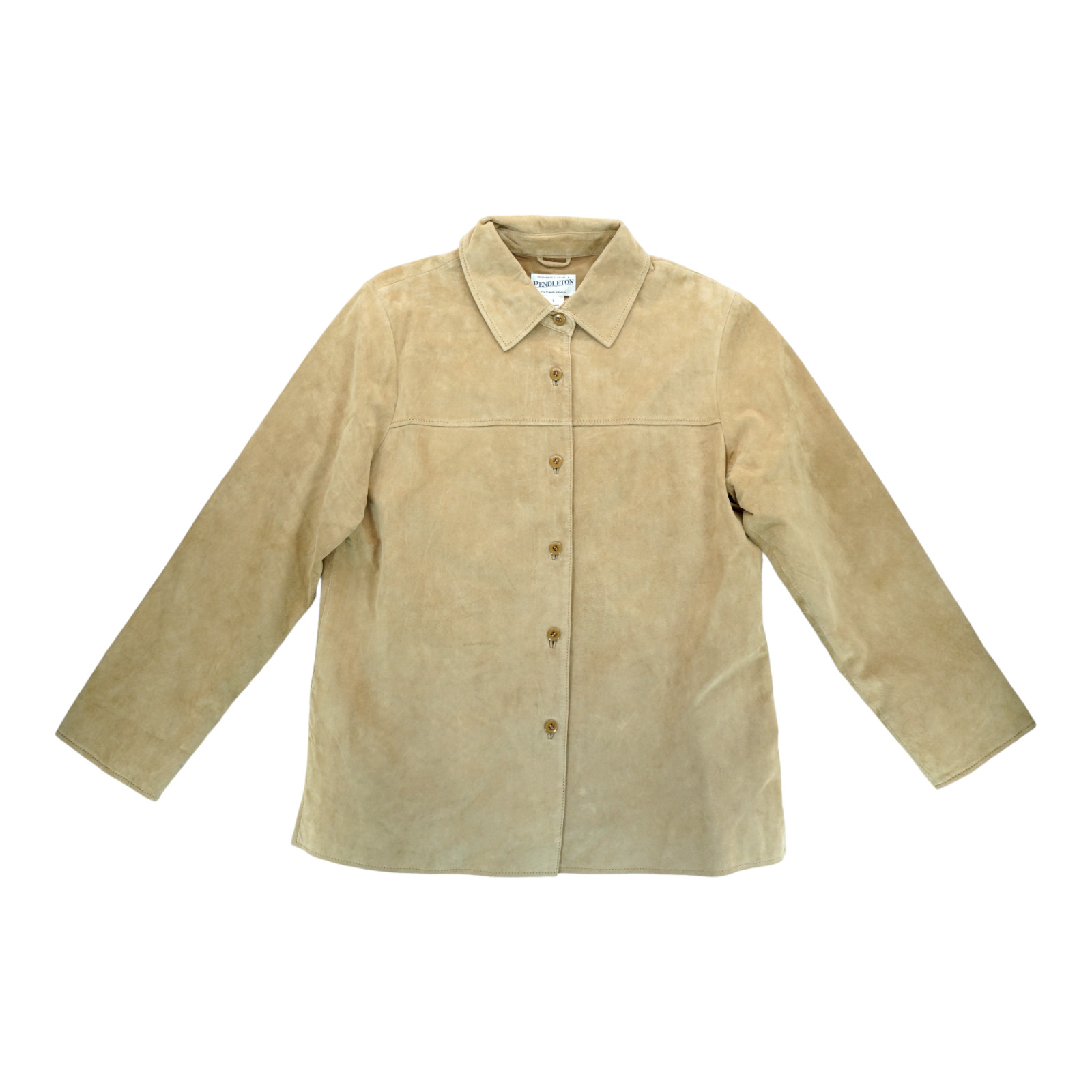 Pendleton Women's Large 100% Leather Button Up Ja… - image 1