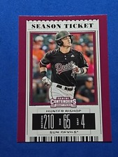 2019 Hunter Bishop ROOKIE RC Panini Contenders Draft #9 Season Ticket 