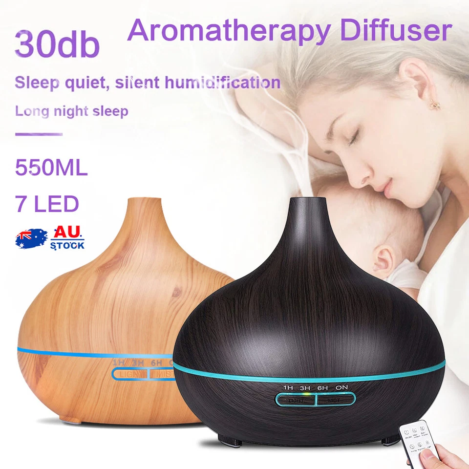 550ML Ultraschall Luftbefeuchter Aroma Diffuser Diffusor Humidifier 7 LED Licht - Bild 4 von 4