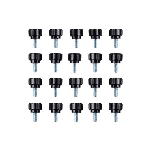 M4 M5 M6 Knurled Thumb Screw Black Plastic Round Head 10mm Hand Grip Knob Bolts - Picture 2 of 12