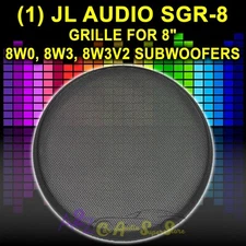 (1) JL AUDIO SGR-8 8" BLACK STEEL-MESH SUBWOOFER GRILLE FITS 8W0, 8W3, 8W3v2 NEW