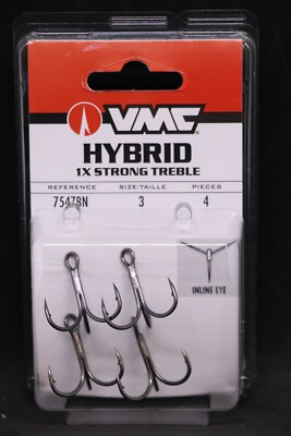 VMC 7547 Hybrid Treble 1X - Size 3 - Pack of 4 Hooks