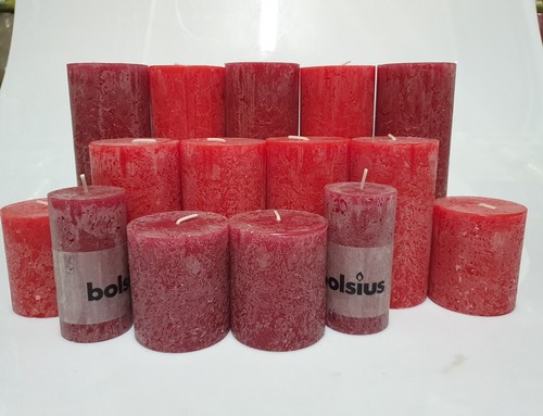 6 kg Rustik Stumpenkerzen Paket Kerzen Set Rustic gemischt nach Farben - Bild 8 von 25