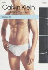 Calvin Klein Men's Underwear 4-Pack Cotton Low-Rise Hip Briefs Style NP21730